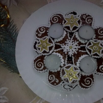 karácsonyi grillázs asztali disz: 4200 Ft