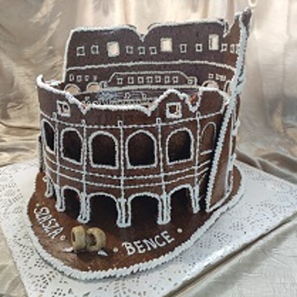 COLOSSEUM Róma grillázsból, esküvőre