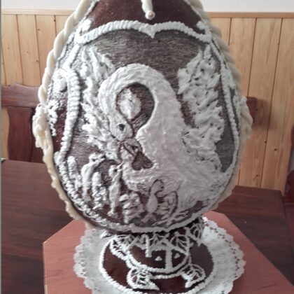 56.000 Ft  hatalmas-45cm-tojas--domboritott-cimerrel-4kg