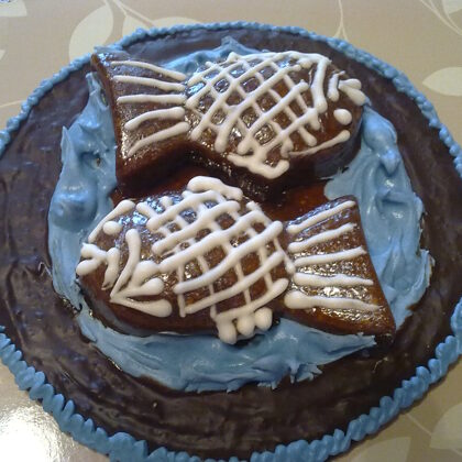 16.800 Ft 1,2 kg halacska grillázsból és csoki bevonattal